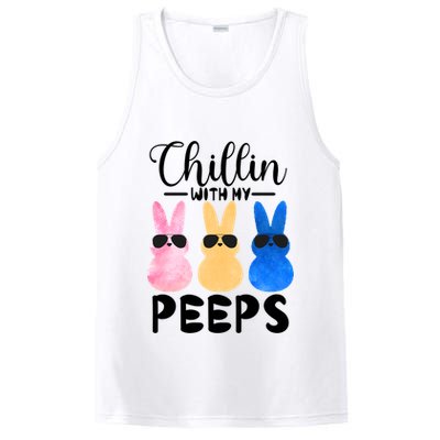 Funny Chillin With My Peeps Easter Bunny Hangin With Peeps Gift PosiCharge Competitor Tank