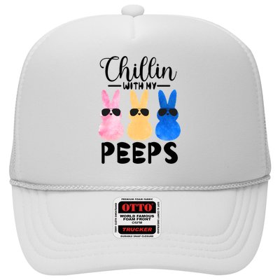 Funny Chillin With My Peeps Easter Bunny Hangin With Peeps Gift Trucker Hat