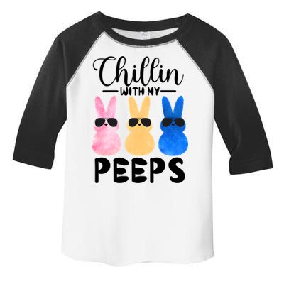 Funny Chillin With My Peeps Easter Bunny Hangin With Peeps Gift Toddler Fine Jersey T-Shirt