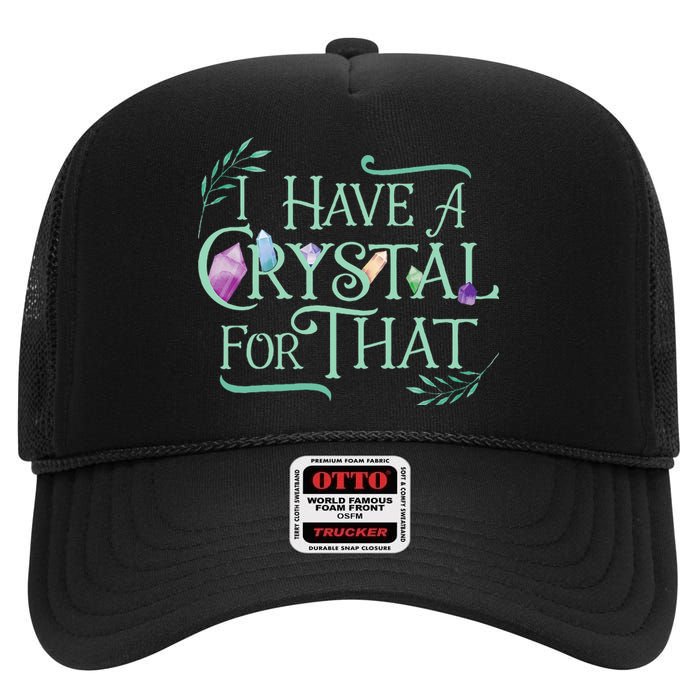 Funny Crystals Witchy Quote Chakras Energy Healing High Crown Mesh Back Trucker Hat