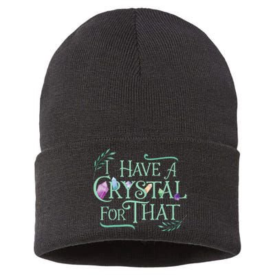 Funny Crystals Witchy Quote Chakras Energy Healing Sustainable Knit Beanie