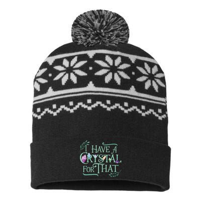 Funny Crystals Witchy Quote Chakras Energy Healing USA-Made Snowflake Beanie