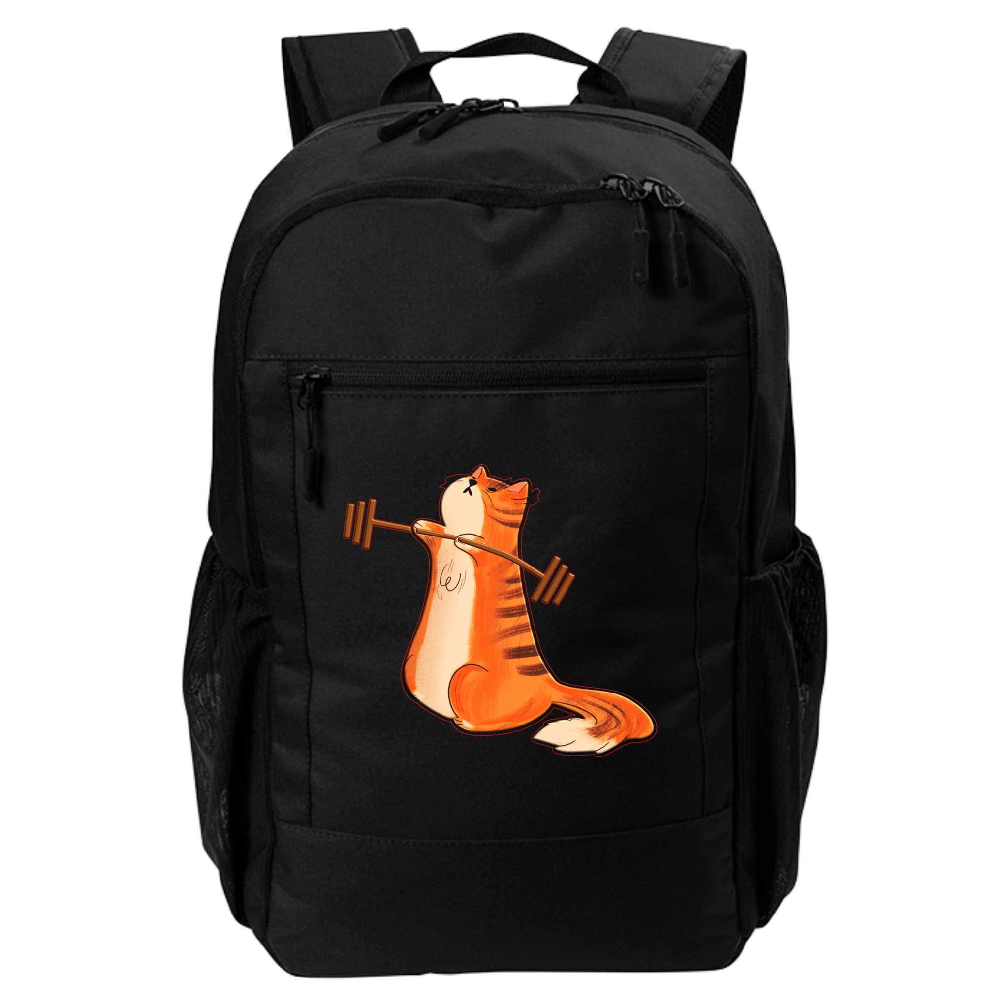 Funny Cat Weight Lifting Gift Gym Fitness Cat Lover Gift Funny Gift Backpack