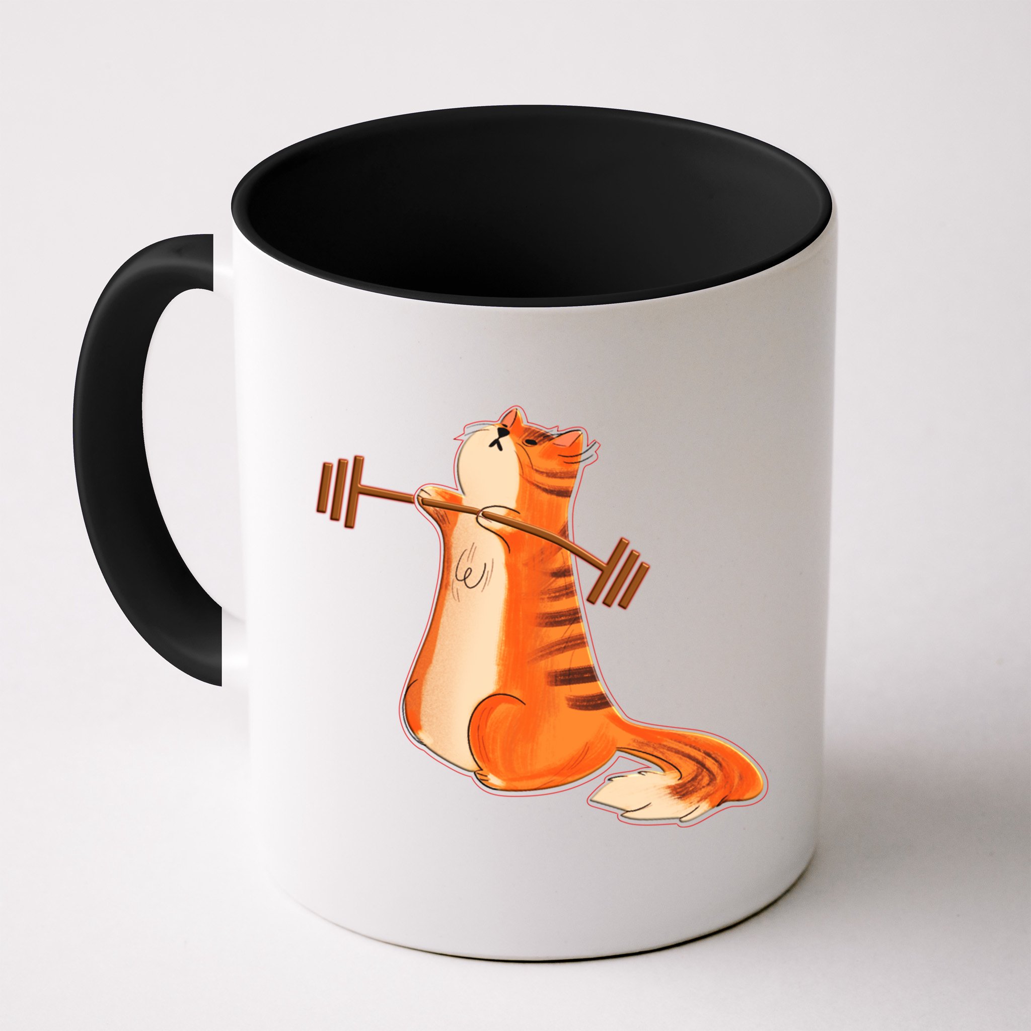 Funny Cat Weight Lifting Gift Gym Fitness Cat Lover Gift Funny Gift Mug