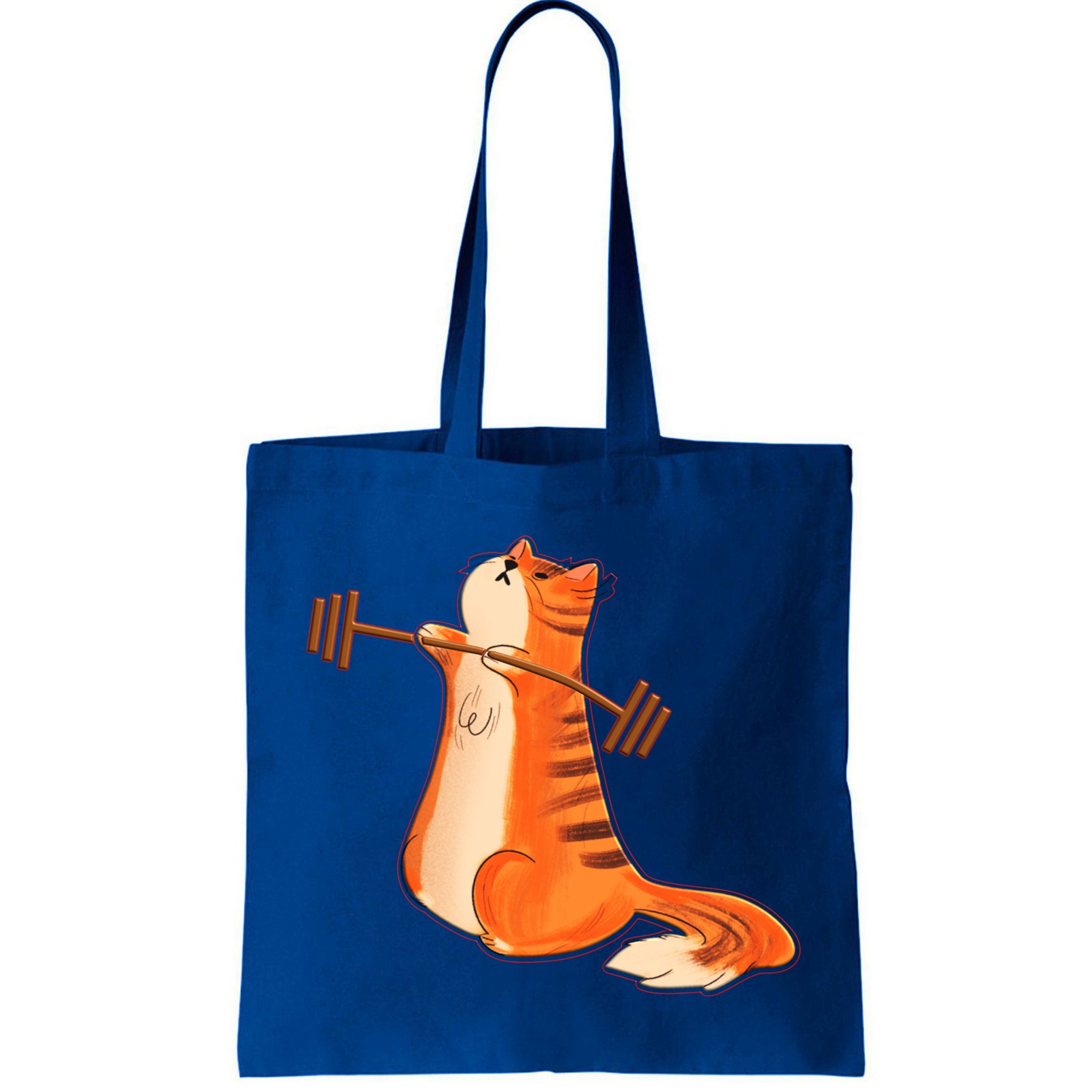 Funny Cat Weight Lifting Gift Gym Fitness Cat Lover Gift Funny Gift Bag
