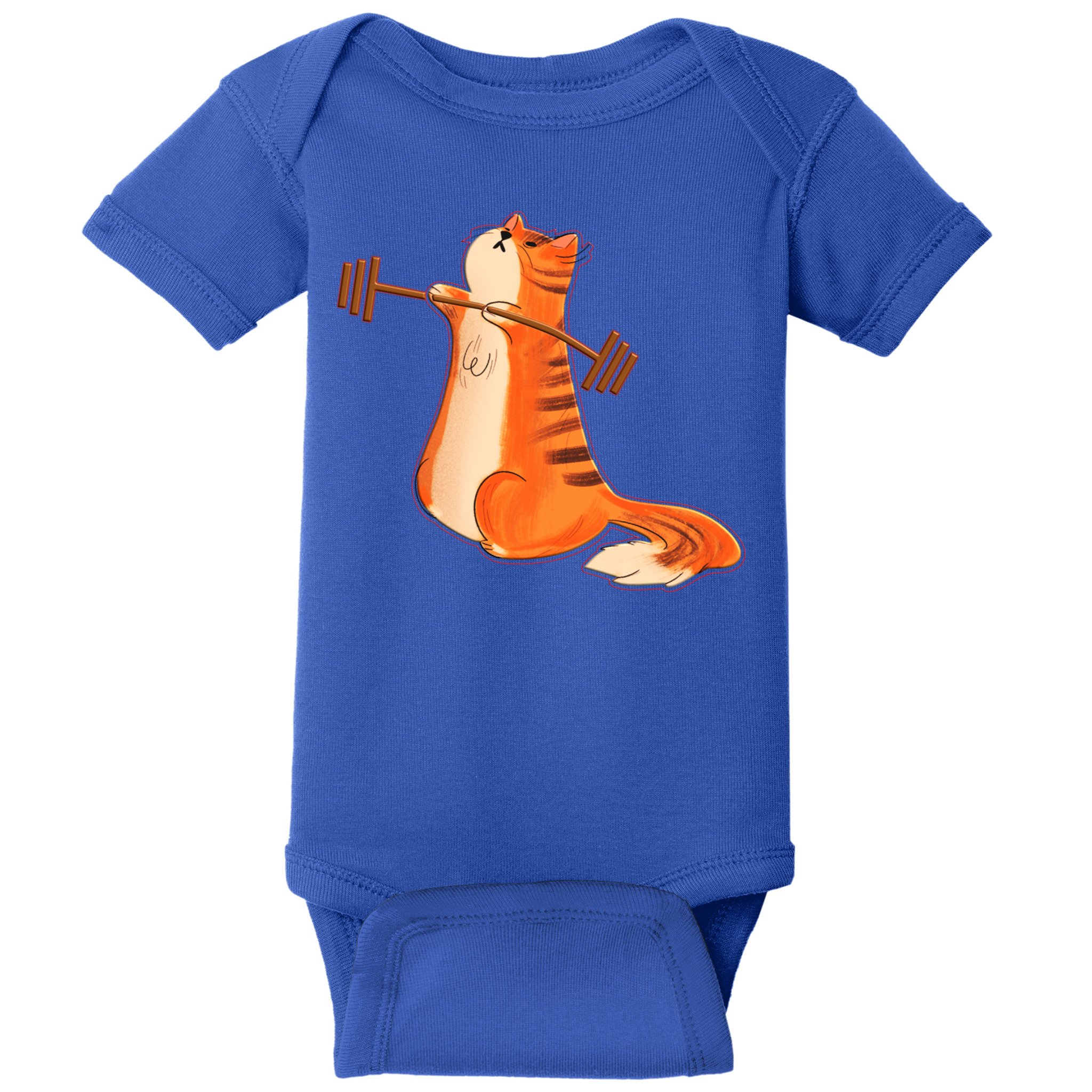 Funny Cat Weight Lifting Gift Gym Fitness Cat Lover Gift Funny Gift Baby Bodysuit