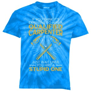 Funny Carpenter Woodworking Wood Whisperer Carpentry Funny Gift Kids Tie-Dye T-Shirt