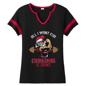 Funny Christmas Weightlifting Workout Ladies Halftime Notch Neck Tee