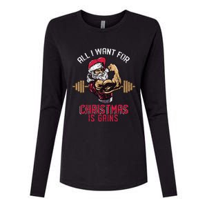 Funny Christmas Weightlifting Workout Womens Cotton Relaxed Long Sleeve T-Shirt