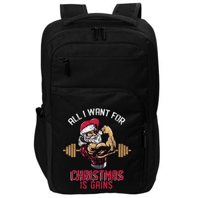 Funny Christmas Weightlifting Workout Impact Tech Backpack
