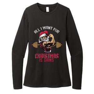 Funny Christmas Weightlifting Workout Womens CVC Long Sleeve Shirt