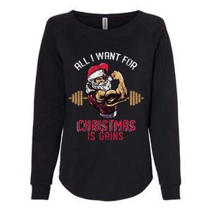 Funny Christmas Weightlifting Workout Womens California Wash Sweatshirt