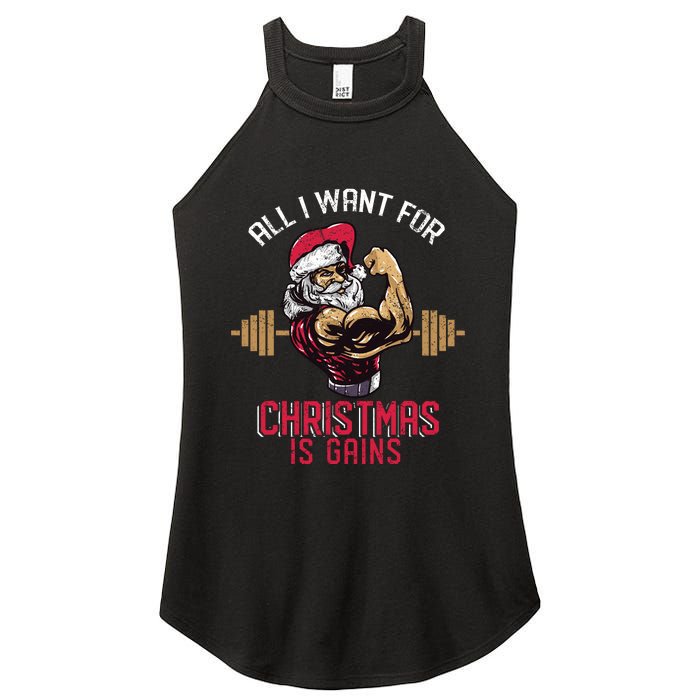 Funny Christmas Weightlifting Workout Women's Perfect Tri Rocker Tank