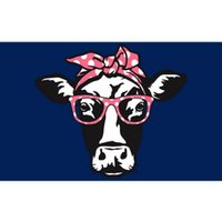 Funny Cow With Bandana Glasses, Cute Cow Bumper Sticker