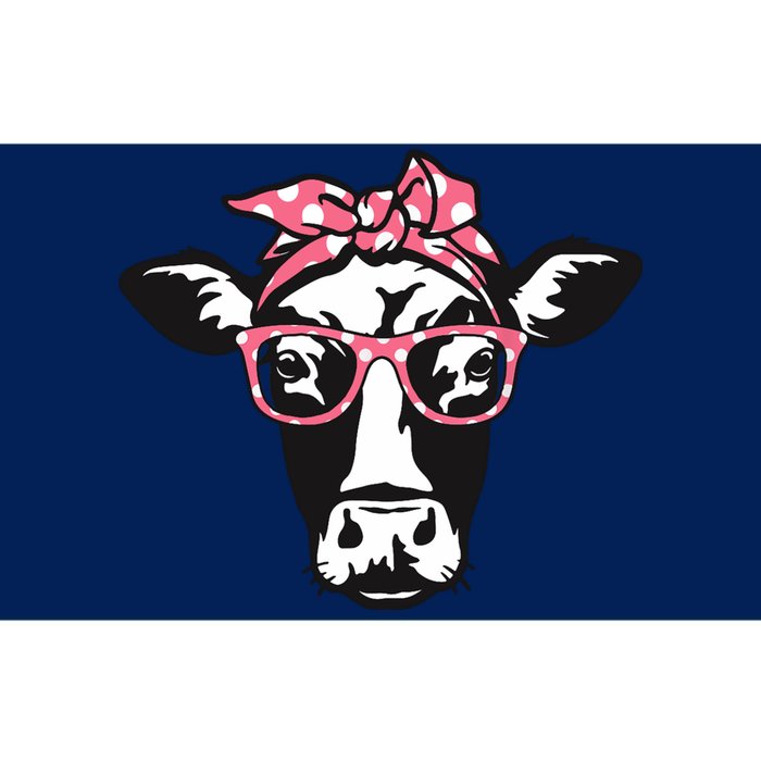 Funny Cow With Bandana Glasses, Cute Cow Bumper Sticker