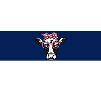 Funny Cow With Bandana Glasses, Cute Cow Bumper Sticker