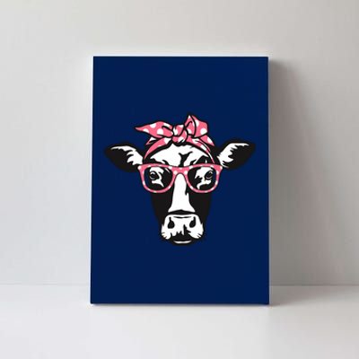 Funny Cow With Bandana Glasses, Cute Cow Canvas