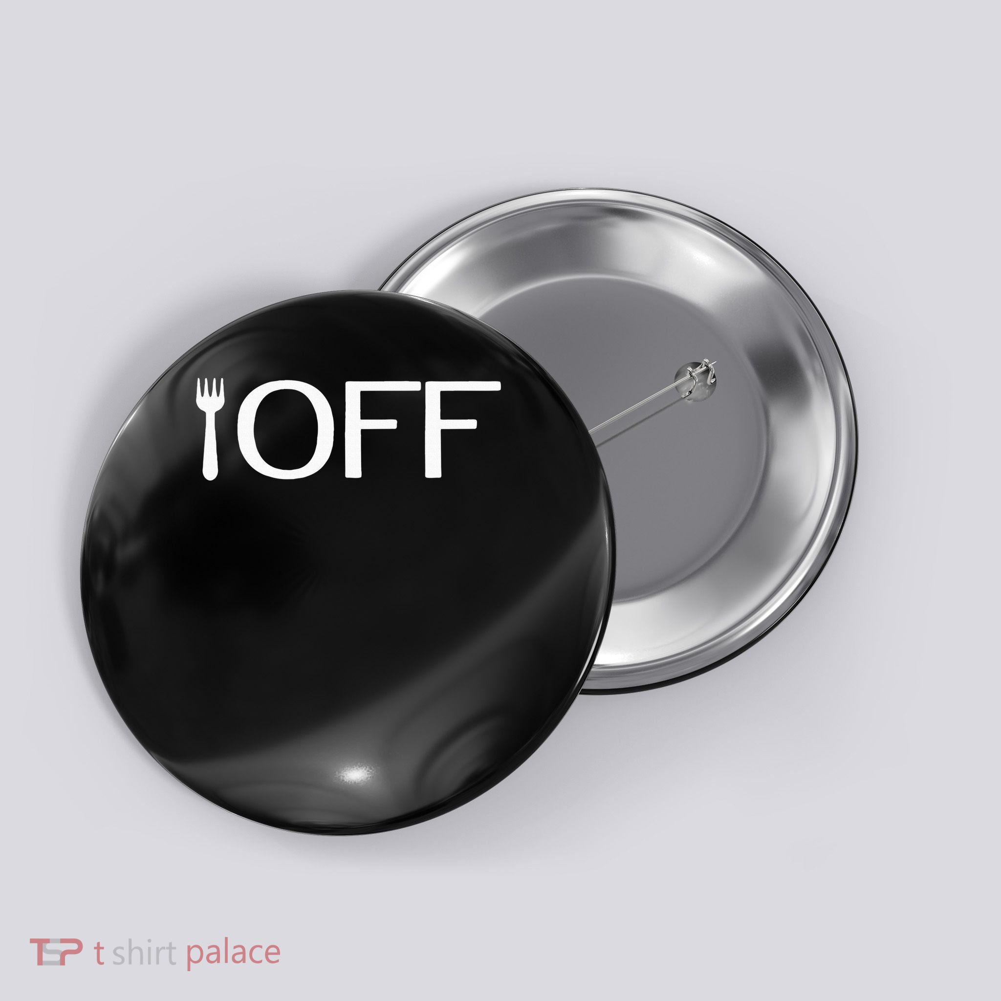 Funny Comedy What The Fork Off Humorous Pun Dad Joke Button