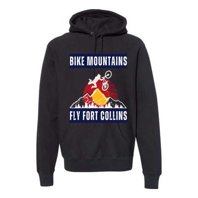 fort collins where bikers and mountain meet Premium Hoodie