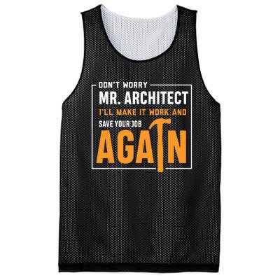 Funny Construction Worker Builder Gift Mesh Reversible Basketball Jersey Tank