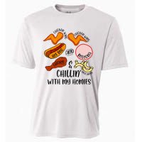 Funny Chicken Wing Song Lyric Hot Dog Bologna Macaroni Cooling Performance Crew T-Shirt