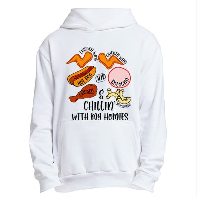 Funny Chicken Wing Song Lyric Hot Dog Bologna Macaroni Urban Pullover Hoodie