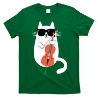 Funny Cat Wearing Sunglasses Playing Cello Cellist Musician T-Shirt