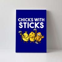 Funny Chicks With Sticks Hockey Gift Team Sports Great Gift Canvas