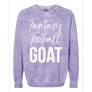 Fantasy Championship Winner Items Gift Fantasy Football Goat Great Gift Colorblast Crewneck Sweatshirt