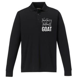 Fantasy Championship Winner Items Gift Fantasy Football Goat Great Gift Performance Long Sleeve Polo