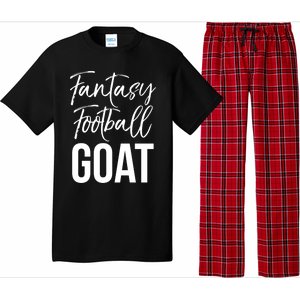 Fantasy Championship Winner Items Gift Fantasy Football Goat Great Gift Pajama Set