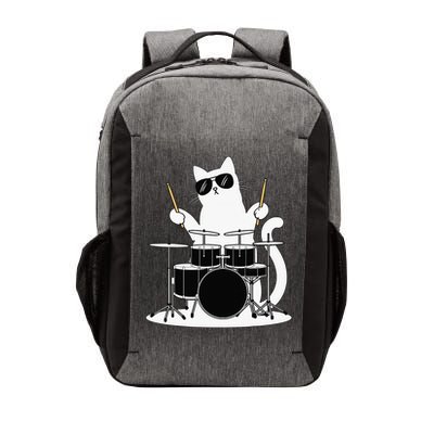 Funny Cat Wearing Sunglasses Playing Drums Vector Backpack