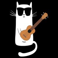 Funny Cat Wearing Sunglasses Playing Ukulele 16oz Travel Tumbler