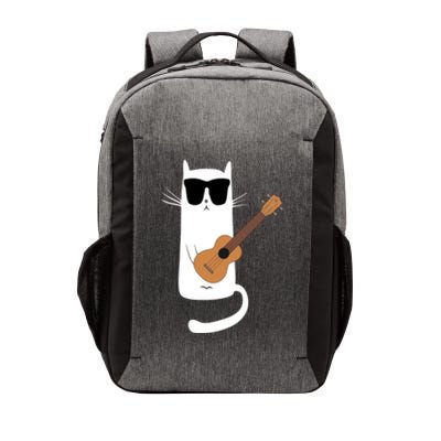 Funny Cat Wearing Sunglasses Playing Ukulele Vector Backpack