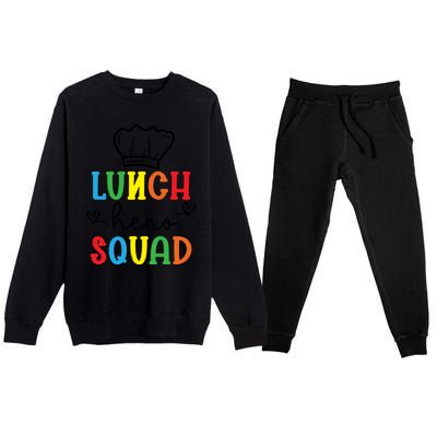 Funny Cafeteria Workers Cool Gift Premium Crewneck Sweatsuit Set