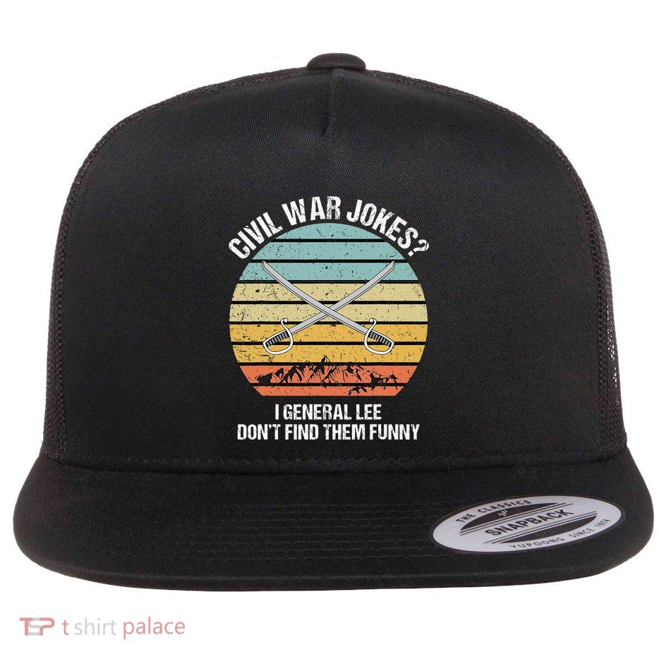 Funny Civil War For History Teachers & History Buffs Flat Bill Trucker Hat