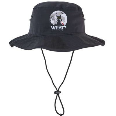 Funny CAT WHAT? Murderous Black Cat With Knife Halloween Costume Legacy Cool Fit Booney Bucket Hat