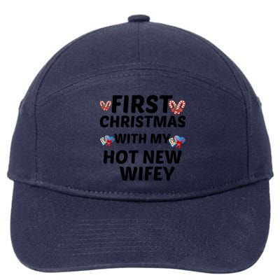 First Christmas With My Hot New Wifey 7-Panel Snapback Hat