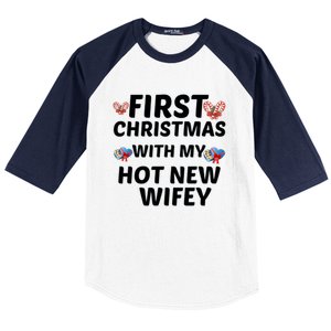 First Christmas With My Hot New Wifey Baseball Sleeve Shirt