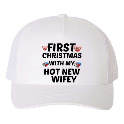 First Christmas With My Hot New Wifey Yupoong Adult 5-Panel Trucker Hat