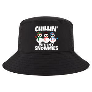 Funny Chillin With My Snowmies Christmas Cool Comfort Performance Bucket Hat