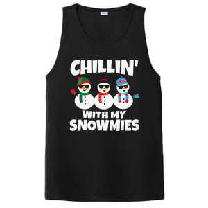 Funny Chillin With My Snowmies Christmas PosiCharge Competitor Tank