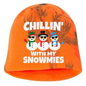 Funny Chillin With My Snowmies Christmas Kati - Camo Knit Beanie