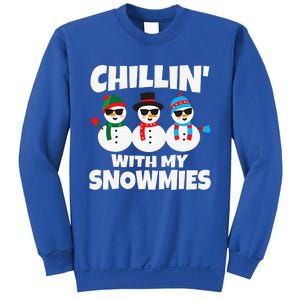 Funny Chillin With My Snowmies Christmas Sweatshirt