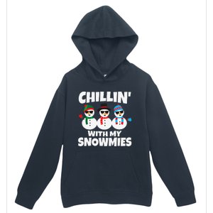 Funny Chillin With My Snowmies Christmas Urban Pullover Hoodie