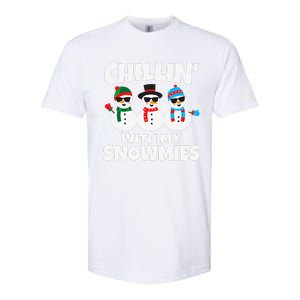 Funny Chillin With My Snowmies Christmas Softstyle CVC T-Shirt