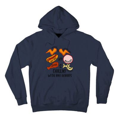 Funny Chicken Wing Song Lyric Hot Dog Bologna Macaroni Tall Hoodie