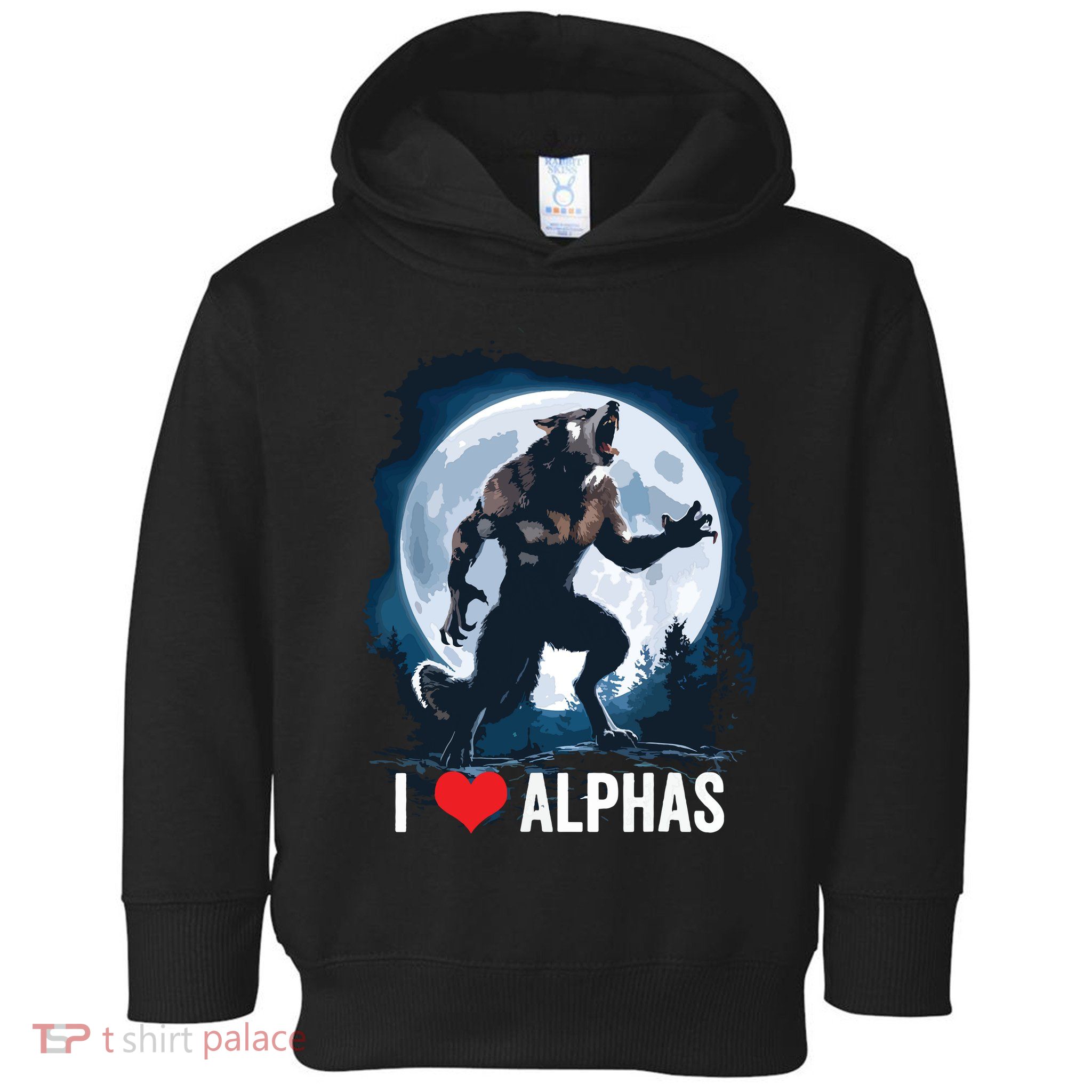 Funny Cringe Werewolf Wolf Meme I Heart Alphas I Love Alphas Toddler Hoodie