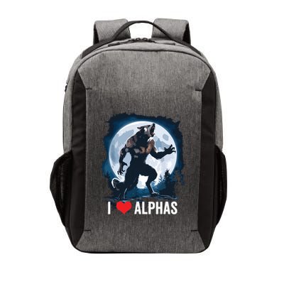 Funny Cringe Werewolf Wolf Meme I Heart Alphas I Love Alphas Vector Backpack