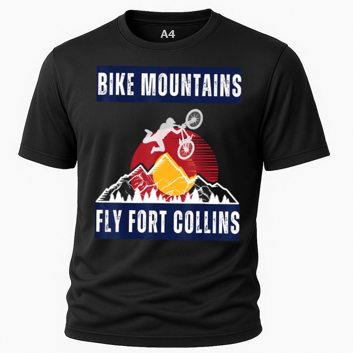 Fort Collins Where Bikers And Mountain Meet Cooling Performance Crew T-Shirt